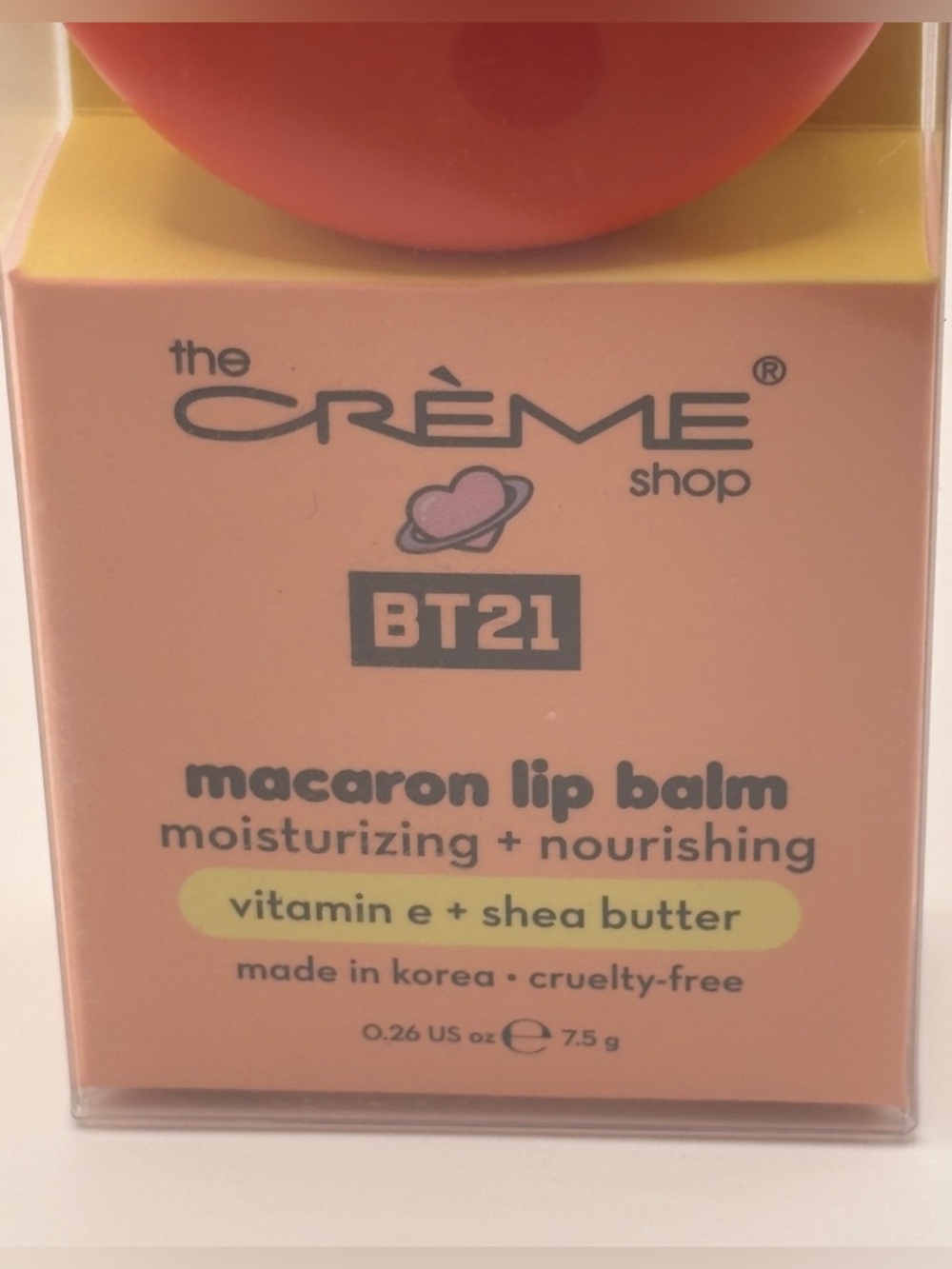THE CREME SHOP STRAWBERRY MILK TINTED MACARON LIP BALM VITAMIN E + SHEA BUTTER - Picture 2 of 3